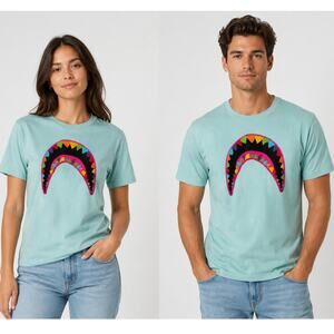 Eternity AC/DC Rainbow Sharkmouth T-Shirt Mint Unisex Size S Streetwear Casual